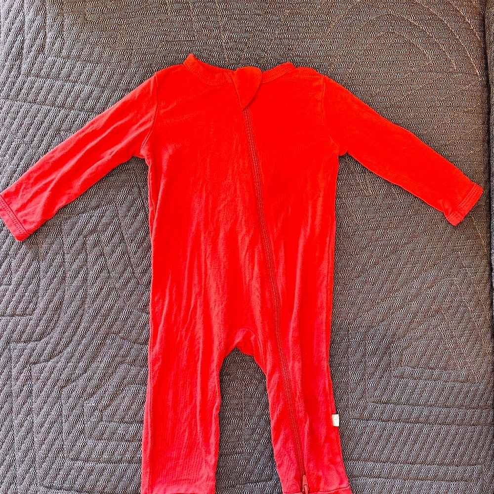 Kyte Baby Footless Zippered Romper in Red 3-6 months (NWOT)